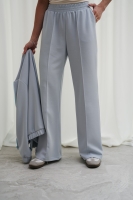 Luksusowy Komplet Damski Masełko Bluza Rozpinana + Spodnie Wide Leg Premium Soft Touch Elegancja & Komfort-BŁĘKIT